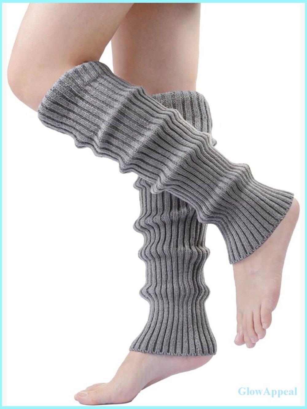 Ribbed Knit Leg Warmers Stretchy Boot Socks for Women Winter Warm Accessory